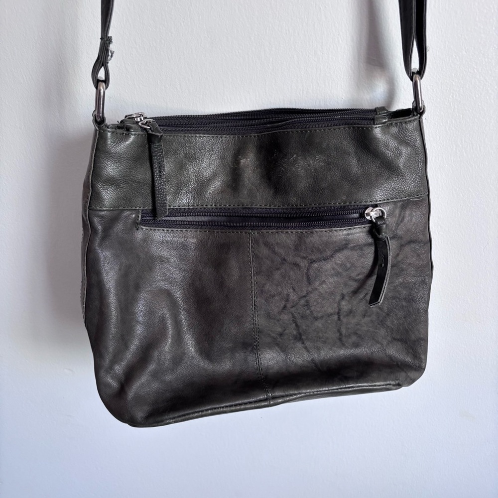 ⭐️⭐️⭐️Great American Leather Works green and black Leather purse - Picture 9 of 13